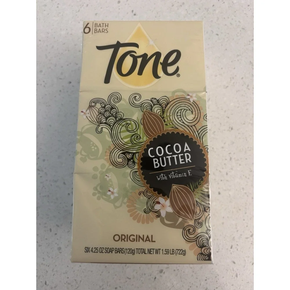Tone Bath Bar Soap Original W/Cocoa Butter And Vitamin E 6-Pack 4.25 Oz (6 BARS)
